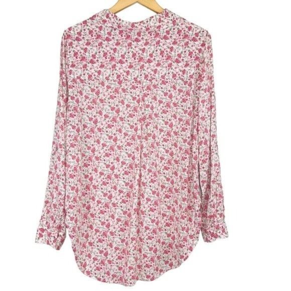 JANE & DELANCEY Floral High Low Button Down Blouse Size Medium - Picture 4 of 8